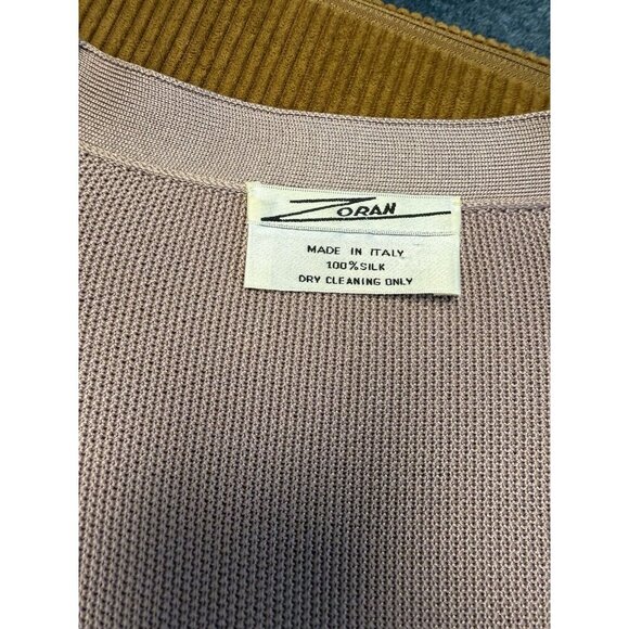 Zoran vintage 100% silk knit top and cardigan set sz XL - Picture 3 of 12